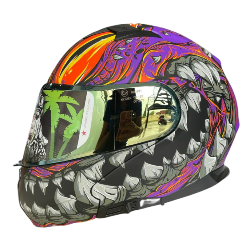 Casco Hax Amatista Mutant Purpura Abatible L Cascos Y Accesorios